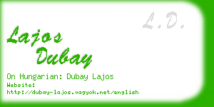 lajos dubay business card